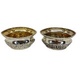 Pair of Small Silver Bowls. 59 g. Birmingham 1899, Minshall & Latimer