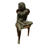 Bronze Study of a Seated Girl 'Honor' by Brian Alabaster