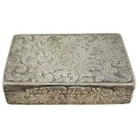 Silver Engraved Stuff Box, 92 g. Birmingham 1840, Neustadt & Barnett (Samuel Isaac Neustadt & David