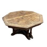 An Arts and Crafts Octagonal Table, possibly of Pugin Design