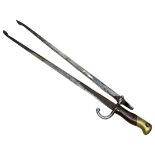 A Pair of Fire Tongs, Fashioned from Two 19th Century French "Gras" Bayonets