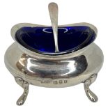 Silver Salt Pot and Spoon, 43g. London 1939 Charles Solomon Farbey.