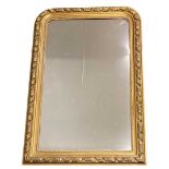 Late 19th Century Giltwood Mirror with Foliate and Ribbon Border