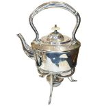 Silver Plated Kettle on Silver Stand, Weighable Silver 303g. Sheffield 1901 Martin, Hall & Co