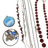 Mixed Lot of Jewellery to Include Silver Necklaces, Butterfly Wings Pendants, etc.