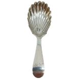 Georgian Scottish Silver Scallop Bowl Caddy Spoon. 13 g. Edinburgh c.1790-1800, probably Robert Gray