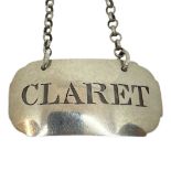 Silver Claret Label. 8 g. London c. 1800, M? & TR?