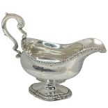 Good Quality Georgian Cast Silver Cream Boat.. 391 g. London 1771, Maker L?