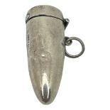 Small Silver Bullet Container. Marked Sterling
