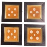 Four Frames of Nineteen Plaster Intaglios