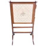 An Early 20th Century Oak Framed Fire Screen,