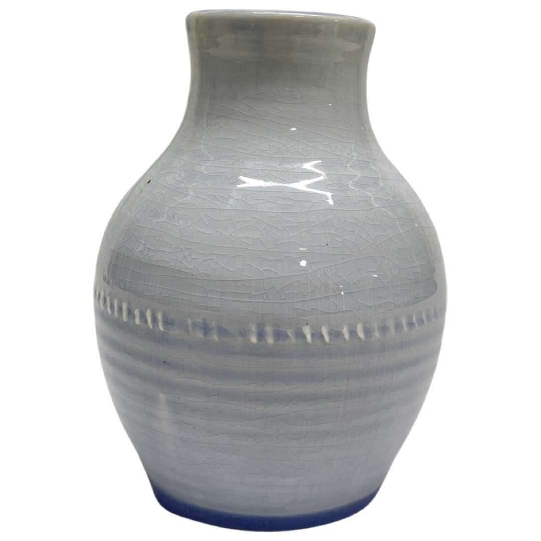 Moorcroft Pottery Light Blue Ovoid Vase Natural Range 1930s