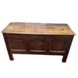 18th Century and Later Oak Coffer on Four Legs