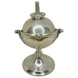 Unusual Silver Globe String Dispenser. 214 g. Sheffield 1907, Walker and Hall