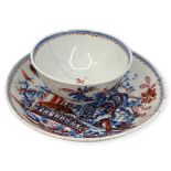 Lowestoft Tea Bowl and Saucer