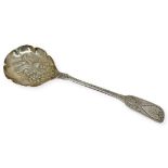 Chased Bright Cut William IV Silver Preserve Spoon, 15 g. London 1835