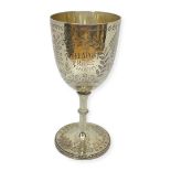 Rifle Club Interest. Victorian Silver Goblet. 100 g. Sheffield 1860, James Dixon and Son