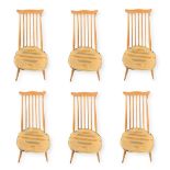 A Set of 6 Stick Back Ercol Dining Chairs