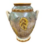 Burleigh Ware Twin Handled Art Deco Vase
