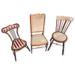 Three Bedroom Chairs, One by James Shoolbred