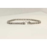 Boxed Sterling Silver and Approx. 0.50ct Diamond Tennis Bracelet
