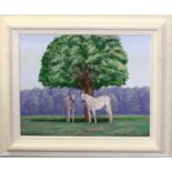 Michael Morley (British, 20th/21st Century) Horses Under a Tree