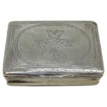 19th Century Dutch Silver Snuff Box. 48 g. Hallmarks to Interior