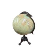 An Early 20th Century 12" Terrestrial Globe: W & A K Johnstons, New Century Globe, Edinburgh & Londo