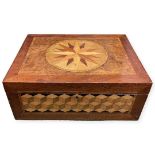 Good Quality Table Box with Inlay and marquetry Decoration, Possibly Irish c.1900