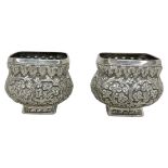 Pair of Indian Silver Open Salts. 113 g. c.1900