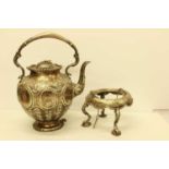 19th Century Silver Plated Teapot/Kettle and Stand