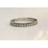 18ct White Gold and 1ct European Cut Diamond Eternity Ring