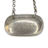 Silver Madeira Label. Sheffield 1840, John Watson & Son