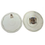 Four Pieces of Clarice Cliff Comprising Two Tonquin Bowls and Two Commemorative Plates