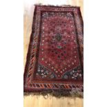 An Unusual Mid 20th Century Persian Carpet with Geometric and Starburst Decoration