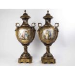 PAIR OF 19TH CENTURY FRENCH SEVRES STYLE VASES