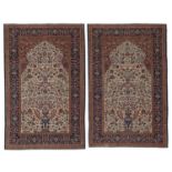 "A FINE PAIR OF KASHAN RUGS, PERSIA "