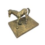 "ARABIAN HORSE BRONZE STATUE "