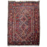 ANTIQUE PERSIAN RUG FROM QASHQAI TRIBES