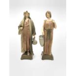 PAIR OF ROYAL VIENNA PORCELAIN FIGURINES MAN & WOMAN