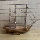 Fine Quality Scratchbuilt Scale Model of The Bounty.