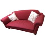 A Good Quality Victorian Upholstered Drop End 3 Seat Sofa