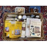 Quantity of Dolls House Books, Kits, Furniture, Tool Box and other accessories