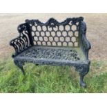 A Coalbrook Style 2 Seat Cast Iron Garden Bench 107cm