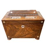 Small Mother of Pearl Inlaid Casket Tea Caddy,