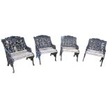 Set of 4 Cast Metal Coalbrook Style Garden Armchairs 90cm