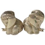 Pair of Novelty Silver Elephant Salt & Pepper Pots, 180g. London 2003, Richard Jarvis