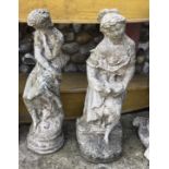 2 Stone Figures of Women