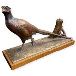 Cold Painted Pheasant Table Lighter