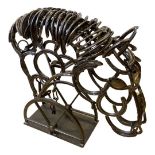 Modern Metal Work Sculpture of a Horse Head by Steve Barwood.